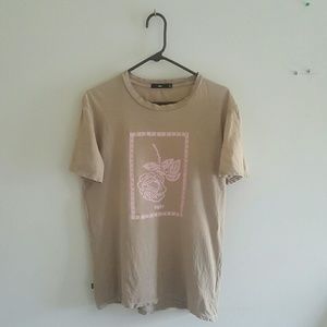 Obey mens tan tee shirt size medium